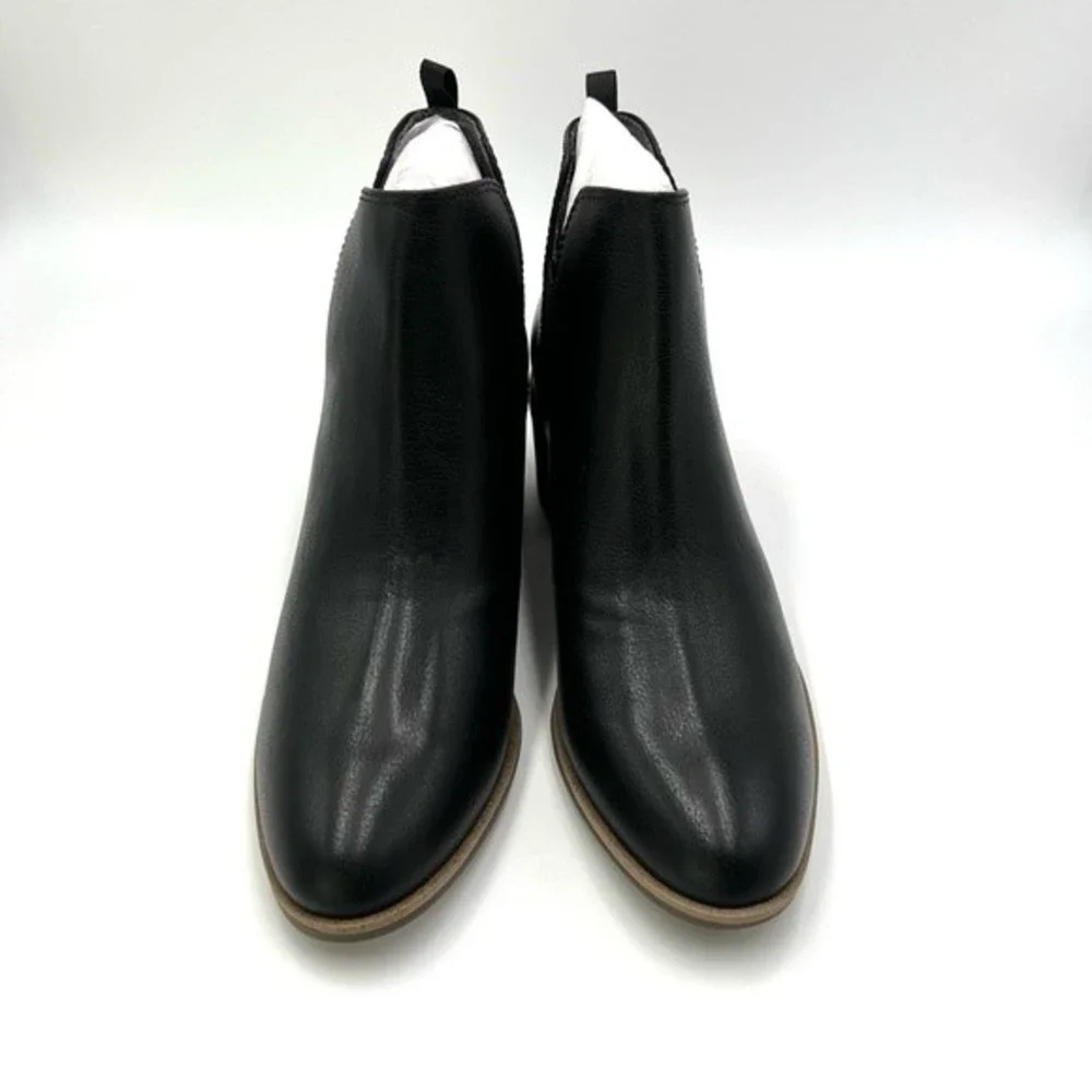 Dr Scholls Womens Size 8 Teammate Black Vegan Leather Ankle‎ Boots Booties Shoes